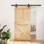 Puerta corredera con herrajes madera maciza de pino 100x210 cm | Foro24.es | Tu tienda online para hogar, jardín y más Foro24.es