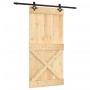 Puerta corredera con herrajes madera maciza de pino 100x210 cm | Foro24.es | Tu tienda online para hogar, jardín y más Foro24.es