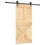 Puerta corredera con herrajes madera maciza de pino 95x210 cm by , Doors - Ref: Foro24-3203246, Price: 206,47 €, Discount: %