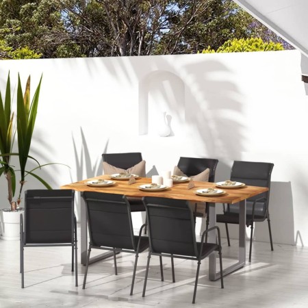 Sillas de jardín 6 unidades acero y textilene negro | Foro24.es | Tu tienda online para hogar, jardín y más Foro24.es