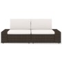 Sofá seccional de 2 plazas de ratán sintético marrón de , Sofás modulares de exterior - Ref: Foro24-49515, Precio: 223,95 €