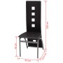 Sillas de comedor 4 unidades cuero sintético negro von , Essstühle - Ref: Foro24-243645, Preis: 205,58 €, Rabatt: %