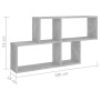 Estante de pared madera contrachapada gris hormigón 100x18x53cm | Foro24.es | Tu tienda online para hogar, jardín y más Foro24.es