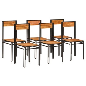 Sillas de comedor 6 unidades madera maciza de