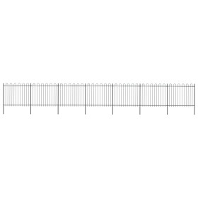 Valla de jardín con puntas de aro acero negro 11,9x1,5 m von , Zaunpaneele - Ref: Foro24-277680, Preis: 439,34 €, Rabatt: %