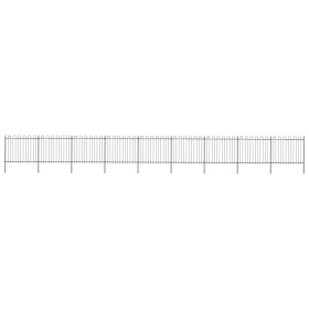 Valla de jardín con puntas de aro acero negro 15,3x1,5 m von , Zaunpaneele - Ref: Foro24-277682, Preis: 563,42 €, Rabatt: %