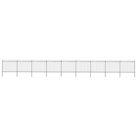 Valla de jardín con puntas de aro acero negro 15,3x1,5 m | Foro24.es | Tu tienda online para hogar, jardín y más Foro24.es