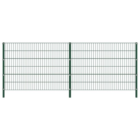 Panel de valla con postes de hierro verde 3,4x1,2 m | Foro24.es | Tu tienda online para hogar, jardín y más Foro24.es