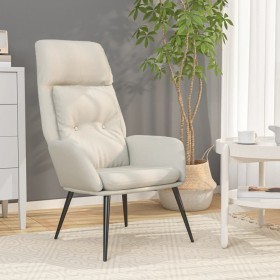 Sillón de relax de piel de ante sintética color crema by , Armchairs - Ref: Foro24-341284, Price: 95,15 €, Discount: %