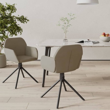 Sillas de comedor giratorias 2 uds de terciopelo gris claro | Foro24.es | Tu tienda online para hogar, jardín y más Foro24.es