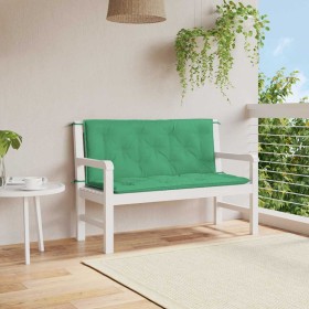 Cojín de banco de jardín tela Oxford verde 120x(50+50)x7 cm by , Cushions for chairs and sofas - Ref: Foro24-315009, Price: 5...