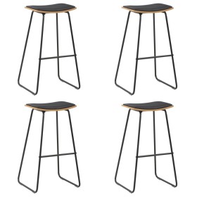 Taburetes de cocina 4 unidades cuero sintético negro de , Taburetes de cocina - Ref: Foro24-3054560, Precio: 300,50 €, Descue...