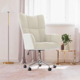 Sillón de relax de terciopelo color blanco crema by , Armchairs - Ref: Foro24-328181, Price: 118,23 €, Discount: %