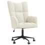 Sillón de relax de terciopelo color blanco crema by , Armchairs - Ref: Foro24-328181, Price: 118,23 €, Discount: %