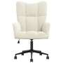 Sillón de relax de terciopelo color blanco crema by , Armchairs - Ref: Foro24-328181, Price: 118,23 €, Discount: %