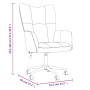 Sillón de relax de terciopelo color blanco crema by , Armchairs - Ref: Foro24-328181, Price: 118,23 €, Discount: %