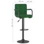 Taburete de cocina de terciopelo verde oscuro | Foro24.es | Tu tienda online para hogar, jardín y más Foro24.es