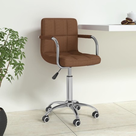 Silla de oficina giratoria de tela marrón by , Office chairs - Ref: Foro24-334670, Price: 82,61 €, Discount: %