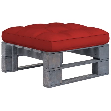 Otomana de jardín de palets madera de pino impregnada gris de , Sofás modulares de exterior - Ref: Foro24-3066415, Precio: 60...