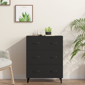 Black engineered wood sideboard 69.5x34x90 cm by vidaXL, Sideboards - Ref: Foro24-812160, Price: 86,31 €, Discount: %