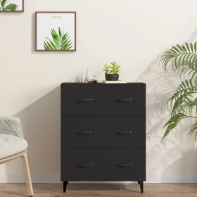 Black engineered wood sideboard 69.5x34x90 cm by vidaXL, Sideboards - Ref: Foro24-812160, Price: 85,28 €, Discount: %