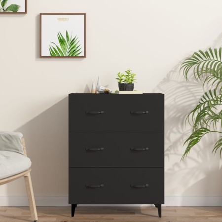 Black engineered wood sideboard 69.5x34x90 cm by vidaXL, Sideboards - Ref: Foro24-812160, Price: 86,49 €, Discount: %