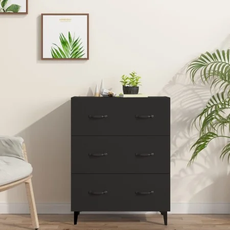 Black engineered wood sideboard 69.5x34x90 cm by vidaXL, Sideboards - Ref: Foro24-812160, Price: 85,28 €, Discount: %