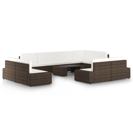 Juego muebles de jardín 10 pzas y cojines ratán sintético marrón | Foro24.es | Tu tienda online para hogar, jardín y más Foro24.es