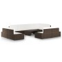 Juego muebles de jardín 10 pzas y cojines ratán sintético marrón de , Conjuntos de jardín - Ref: Foro24-3067156, Precio: 1,00 €