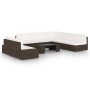 Juego muebles de jardín 8 pzas y cojines ratán sintético marrón | Foro24.es | Tu tienda online para hogar, jardín y más Foro24.es