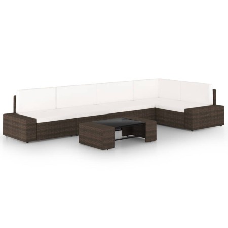 Juego de muebles de jardín 6 piezas ratán sintético marrón | Foro24.es | Tu tienda online para hogar, jardín y más Foro24.es