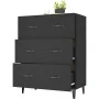 Black engineered wood sideboard 69.5x34x90 cm by vidaXL, Sideboards - Ref: Foro24-812160, Price: 85,28 €, Discount: %