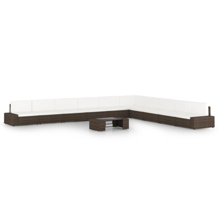 Set muebles de jardín 11 pzas y cojines ratán sintético marrón | Foro24.es | Tu tienda online para hogar, jardín y más Foro24.es
