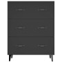 Black engineered wood sideboard 69.5x34x90 cm by vidaXL, Sideboards - Ref: Foro24-812160, Price: 86,49 €, Discount: %