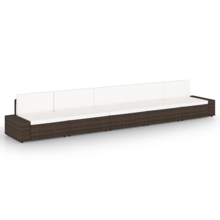 Juego muebles de jardín 5 pzas y cojines ratán sintético marrón | Foro24.es | Tu tienda online para hogar, jardín y más Foro24.es