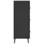 Black engineered wood sideboard 69.5x34x90 cm by vidaXL, Sideboards - Ref: Foro24-812160, Price: 85,28 €, Discount: %