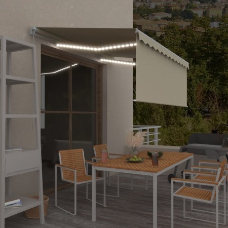 Toldo retráctil manual con persiana y luz LED crema 3x2,5 m von , Markisen - Ref: Foro24-3069262, Preis: 306,05 €, Rabatt: %