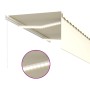 Toldo retráctil manual con persiana y luz LED crema 3x2,5 m