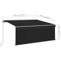 Toldo manual retráctil con persiana y LED antracita 3x2,5 m von , Markisen - Ref: Foro24-3069384, Preis: 288,81 €, Rabatt: %