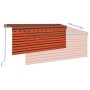 Toldo retráctil manual con persiana naranja y marrón 3,5x2,5 m | Foro24.es | Tu tienda online para hogar, jardín y más Foro24.es