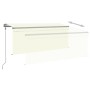 Toldo automático con persiana LED sensor de viento crema 3x2,5m by , Awnings - Ref: Foro24-3069392, Price: 473,80 €, Discount: %