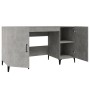 Schreibtisch aus grauem Sperrholz 140x50x75 cm von vidaXL, Schreibtische - Ref: Foro24-812775, Preis: 112,02 €, Rabatt: %