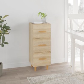 Aparador madera contrachapada color roble Sonoma 34,5x34x90 cm de vidaXL, Aparadores - Ref: Foro24-812342, Precio: 66,96 €, D...