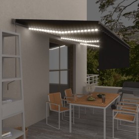 Toldo automático persiana LED sensor viento gris antracita 6x3m von , Markisen - Ref: Foro24-3069494, Preis: 709,71 €, Rabatt: %