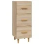 Sonoma eichenfarbenes Sperrholz-Sideboard 34,5x34x90 cm von vidaXL, Sideboards - Ref: Foro24-812342, Preis: 64,18 €, Rabatt: %