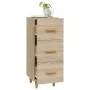 Sonoma eichenfarbenes Sperrholz-Sideboard 34,5x34x90 cm von vidaXL, Sideboards - Ref: Foro24-812342, Preis: 64,18 €, Rabatt: %
