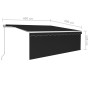Toldo retráctil manual con persiana y LED antracita 4x3 m von , Markisen - Ref: Foro24-3069304, Preis: 369,16 €, Rabatt: %