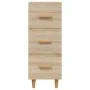 Sonoma eichenfarbenes Sperrholz-Sideboard 34,5x34x90 cm von vidaXL, Sideboards - Ref: Foro24-812342, Preis: 64,18 €, Rabatt: %