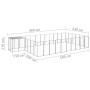 Perrera plateada 19,36 m² acero von , Hundehütten und Zäune - Ref: Foro24-3082222, Preis: 499,15 €, Rabatt: %