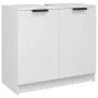 Badezimmerschrank aus weißem Sperrholz, 64,5 x 33,5 x 59 cm von vidaXL, Schließfächer und Lagerschränke - Ref: Foro24-811304,...
